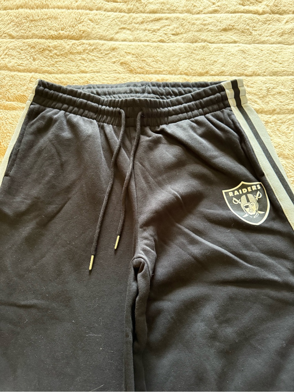 Riders by Lee Black Jogger Pants with Gray Side Stripes